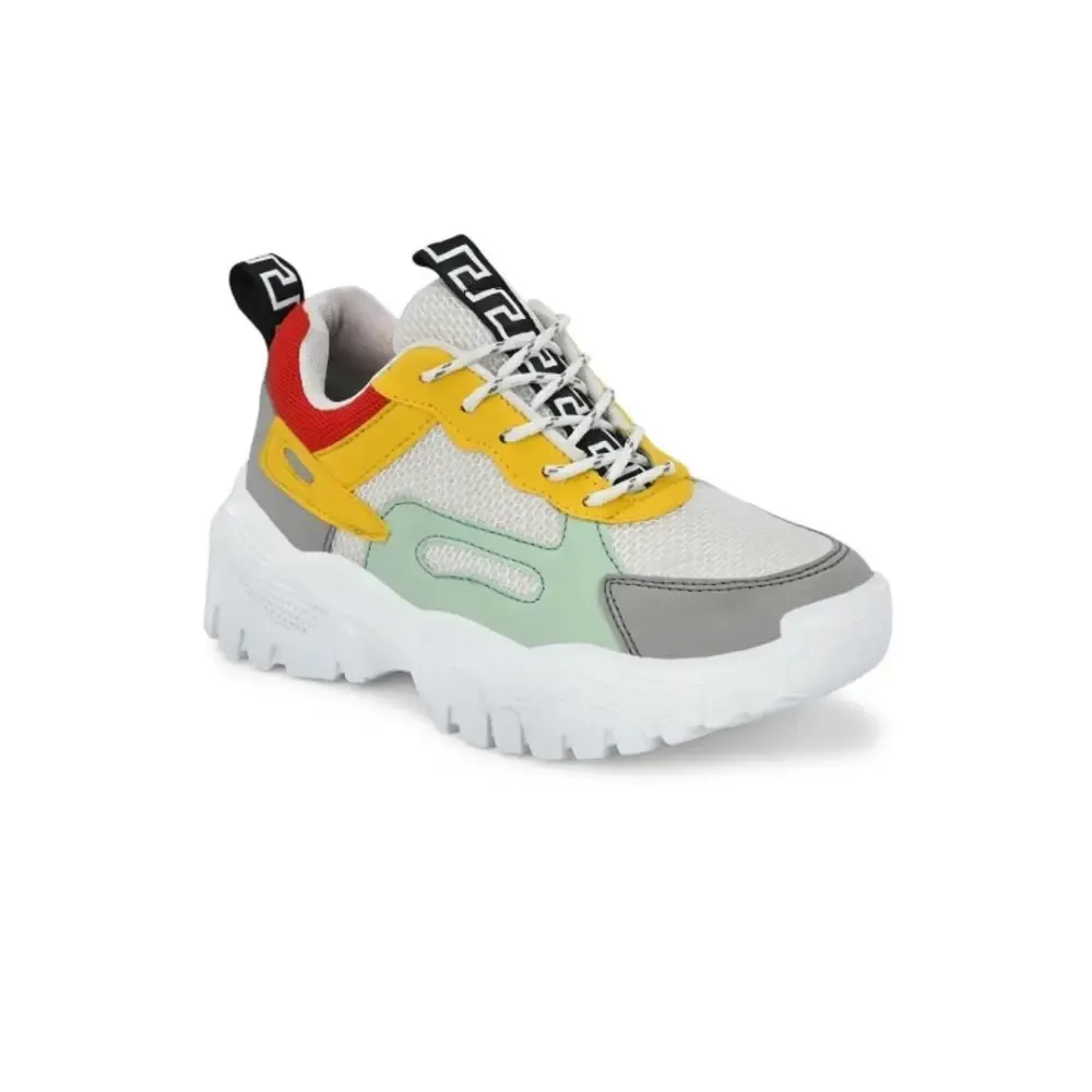 Women White Chloralosed PU Sneakers