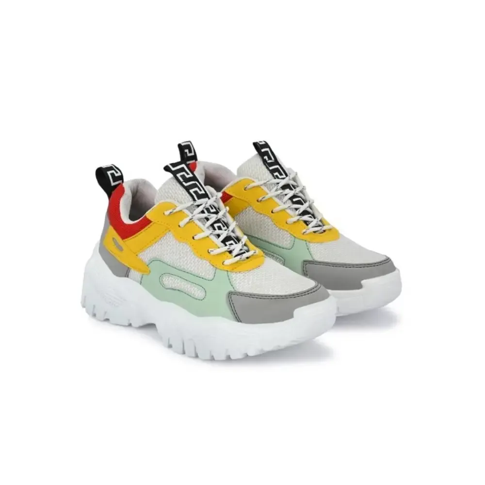 Women White Chloralosed PU Sneakers