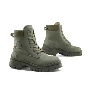 ZARAH ARMY GREEN - Lady Leather Waterproof Motorcycle Boots